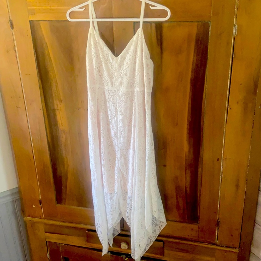 Lace Ivory knee length dress